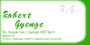 robert gyenge business card